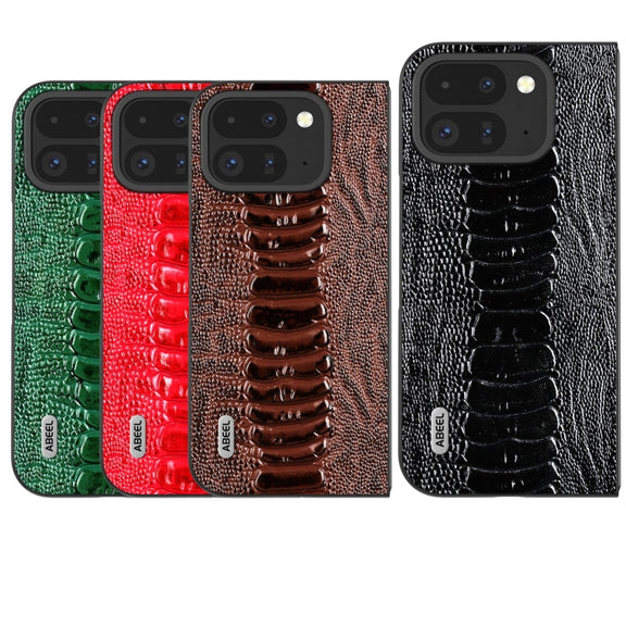 For Google Pixel 9 Pro Fold ABEEL Genuine Leather Weilai Series Phone Case(Black)