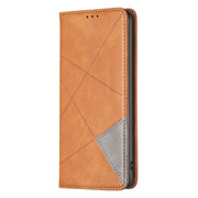 For iPhone 16 Pro Max Rhombus Texture Magnetic Leather Phone Case(Yellow)