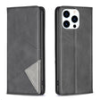 For iPhone 16 Pro Max Rhombus Texture Magnetic Leather Phone Case(Black) - iPhone 16 Pro Max Cases by PMC TechLife | Online Shopping South Africa | PMC TechLife | Buy Now Pay Later Mobicred