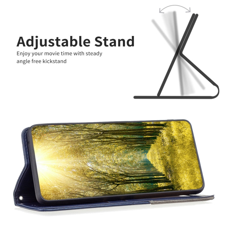 For iPhone 16 Rhombus Texture Magnetic Leather Phone Case(Blue)