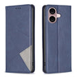 For iPhone 16 Plus Rhombus Texture Magnetic Leather Phone Case(Blue) - iPhone 16 Plus Cases by PMC TechLife | Online Shopping South Africa | PMC TechLife | Buy Now Pay Later Mobicred