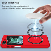 For Samsung Galaxy Z Flip5 5G Magsafe Magnetic Folding PC Phone Case(Red)