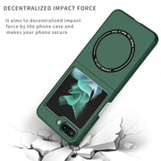 For Samsung Galaxy Z Flip5 5G Magsafe Magnetic Folding PC Phone Case(Green)