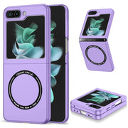 For Samsung Galaxy Z Flip5 5G Magsafe Magnetic Folding PC Phone Case(Purple)