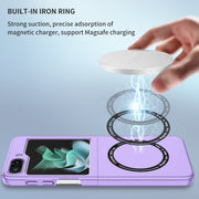 For Samsung Galaxy Z Flip5 5G Magsafe Magnetic Folding PC Phone Case(Purple)