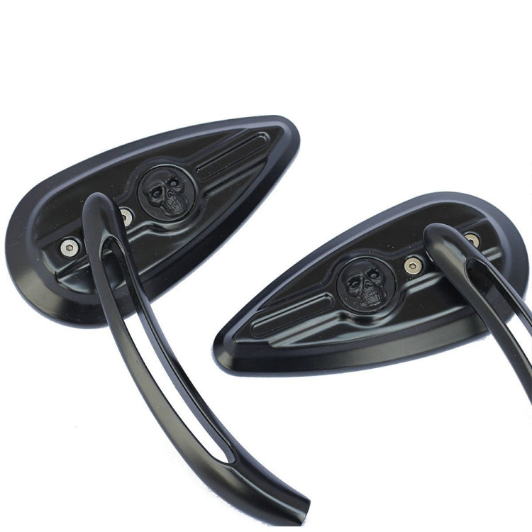 SF104 Motorcycle Modified Retro Rearview Mirror Reflective Mirror(Black)