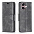 For iPhone 16 Lambskin Texture Pure Color Flip Leather Phone Case(Black) - iPhone 16 Cases by PMC TechLife | Online Shopping South Africa | PMC TechLife | Buy Now Pay Later Mobicred