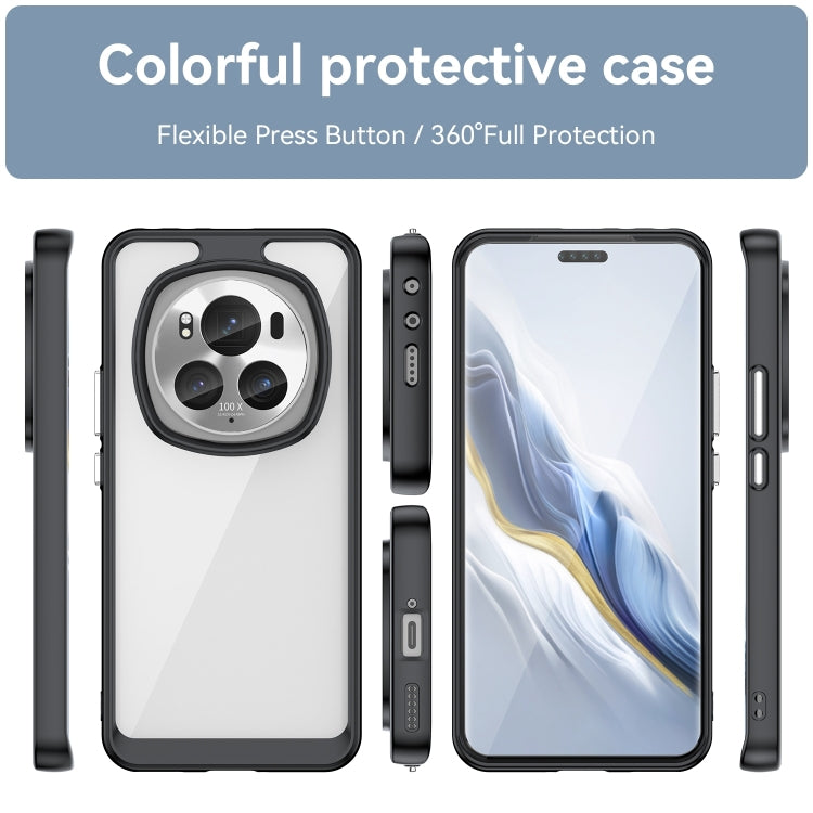 For Honor Magic6 Pro 5G Colorful Series Acrylic Hybrid TPU Phone Case(Black)