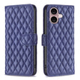 For iPhone 16 Plus Diamond Lattice Wallet Flip Leather Phone Case(Blue) - iPhone 16 Plus Cases by PMC TechLife | Online Shopping South Africa | PMC TechLife | Buy Now Pay Later Mobicred