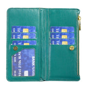 For iPhone 16 Pro Max Diamond Lattice Zipper Wallet Leather Flip Phone Case(Green)