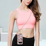 For Google Pixel 9 / 9 Pro Electroplating IMD TPU Phone Case with Lanyard(Pink Scales)