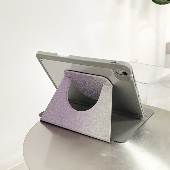 For iPad Air 11 2025 / 2024 / Pro 11 Gradient Glitter Magnetic Split Leather Tablet Case(Purple)