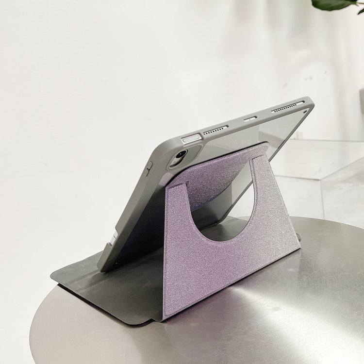 For iPad Air 11 2025 / 2024 / Pro 11 Gradient Glitter Magnetic Split Leather Tablet Case(Purple)