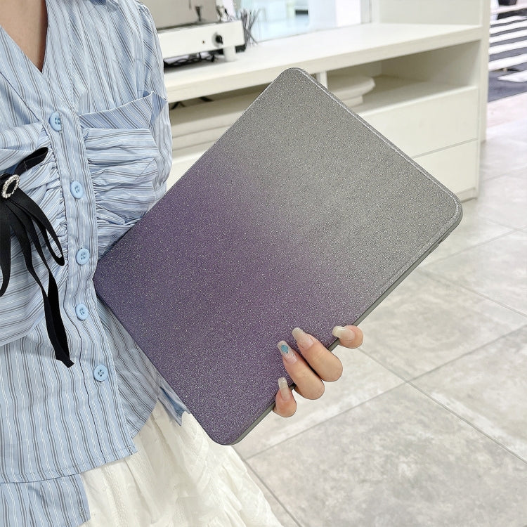 For iPad Air 11 2025 / 2024 / Pro 11 Gradient Glitter Magnetic Split Leather Tablet Case(Purple)