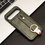 For Google Pixel 9 Wristband Leather Back Phone Case(Green)