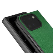 For Google Pixel 9 Pro Fold ABEEL Black Edge Genuine Leather Mino Phone Case(Green)