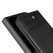 For Google Pixel 9 Pro Fold ABEEL Black Edge Genuine Leather Mino Phone Case(Black)