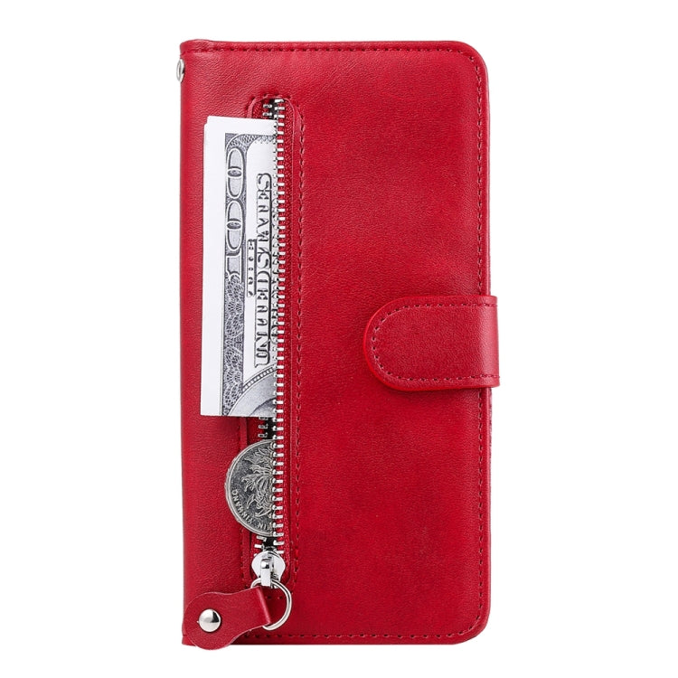 For Google Pixel 9 Fashion Calf Texture Zipper Leather Phone Case(Red)