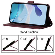 For iPhone 16e Crossbody 3D Embossed Flip Leather Phone Case(Brown)