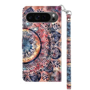 For Google Pixel 9 Pro 3D Painted Pattern Leather Phone Case(Colorful Mandala)