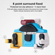 MOTOSLG Crab Motorcycle Phone Clamp Bracket U-Type Headbar Mount(Yellow Blue White)