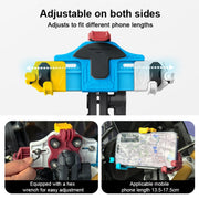 MOTOSLG Crab Motorcycle Phone Clamp Bracket U-Type Headbar Mount(Yellow Blue White)