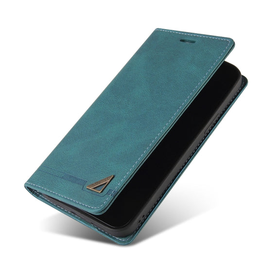 For Xiaomi Redmi Note 13 Pro+ Skin Feel Anti-theft Brush Horizontal Flip Leather Case with Holder(Blue)