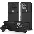 For Motorola Moto G Stylus 5G Stereoscopic Holder Sliding Camshield Phone Case(Black) - Motorola Cases by PMC TechLife | Online Shopping South Africa | PMC TechLife