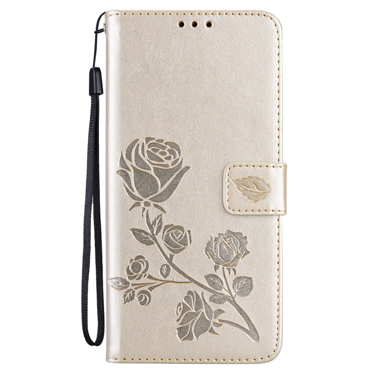 For Xiaomi Redmi A3 Rose Embossed Flip PU Leather Phone Case(Gold)