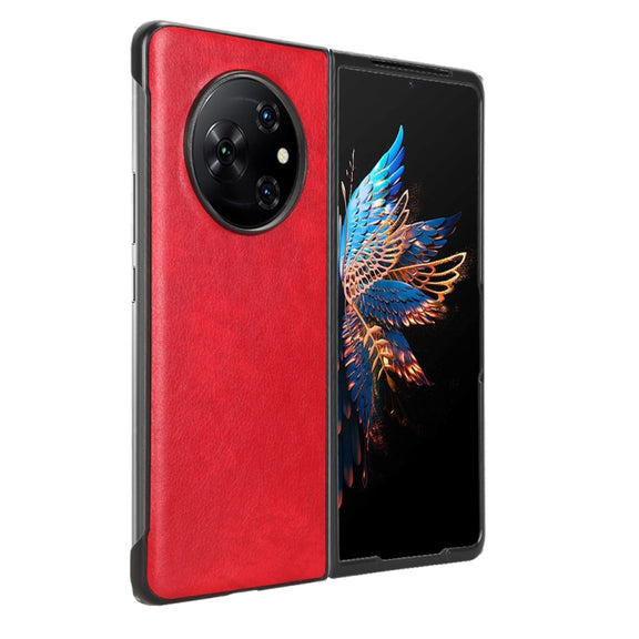 For Tecno Phantom V Fold Litchi Texture Back Cover Phone Case(Red)