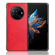 For Tecno Phantom V Fold Litchi Texture Back Cover Phone Case(Red)