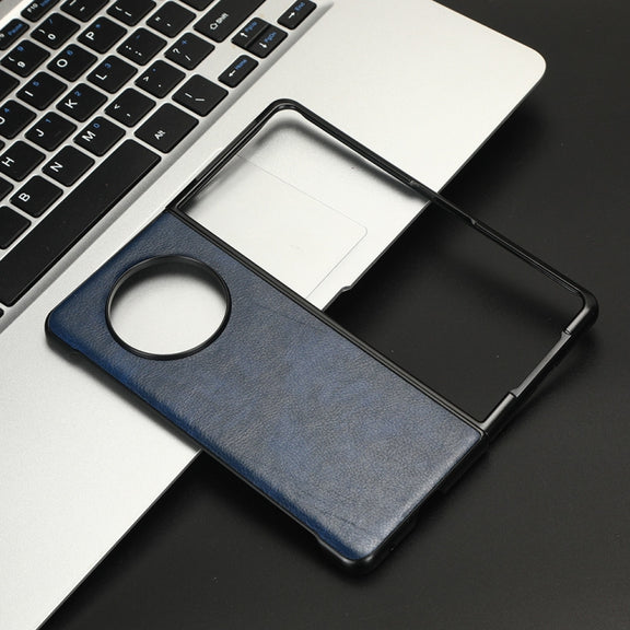 For Tecno Phantom V Fold Litchi Texture Back Cover Phone Case(Blue)