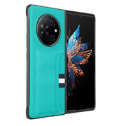 For Tecno Phantom V Fold Litchi Texture Card Slots Back Cover Phone Case(Green)
