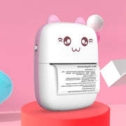 C9 Mini Bluetooth Wireless Thermal Printer With 5 Papers(Pink)
