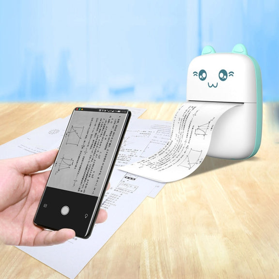 C9 Mini Bluetooth Wireless Thermal Printer With 5 Papers & 5 Sticker & 3 Color Papers(Blue)