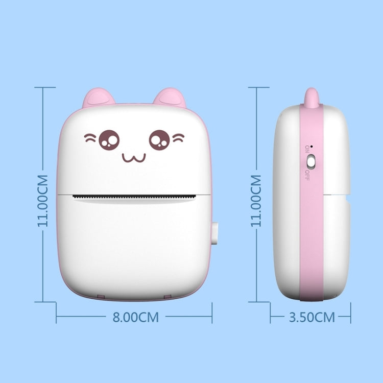 C9 Mini Bluetooth Wireless Thermal Printer With 5 Papers & 5 Sticker & 3 Color Papers(Pink)