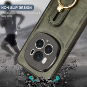 For Honor Magic6 Pro Wristband Leather Back Phone Case(Green)