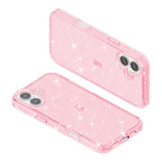 For iPhone 16 Shockproof Terminator Glitter Powder Phone Case(Pink)