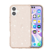 For iPhone 16 Shockproof Terminator Glitter Powder Phone Case(Gold)