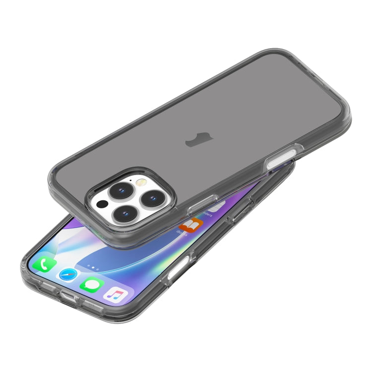 For iPhone 16 Pro Max Shockproof Terminator Transparent Phone Case(Grey)