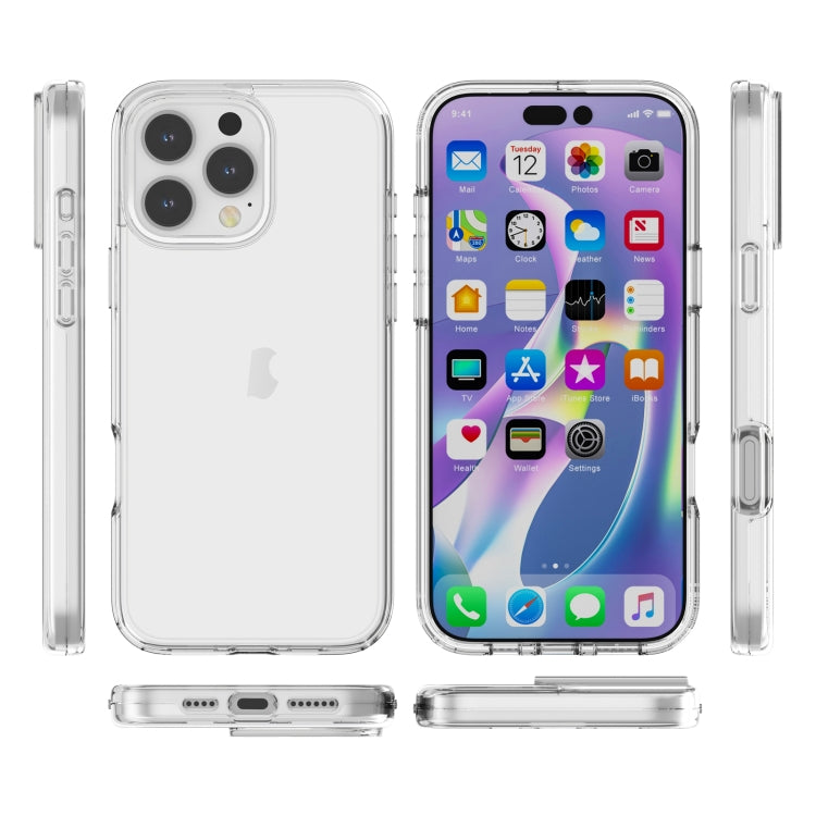 For iPhone 16 Pro Max Shockproof Terminator Transparent Phone Case(Transparent)