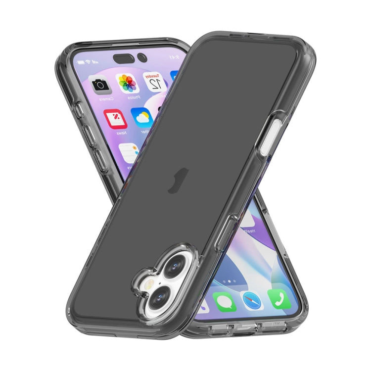 For iPhone 16 Plus Shockproof Terminator Transparent Phone Case(Grey)