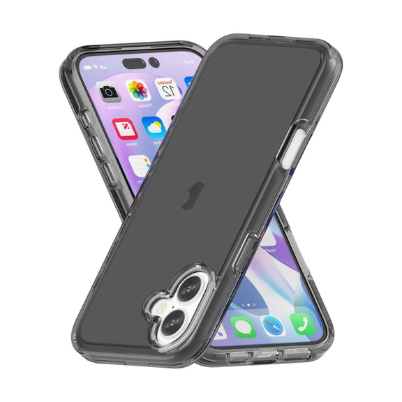 For iPhone 16 Plus Shockproof Terminator Transparent Phone Case(Grey)