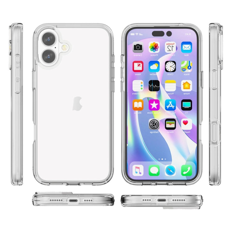 For iPhone 16 Plus Shockproof Terminator Transparent Phone Case(Transparent)