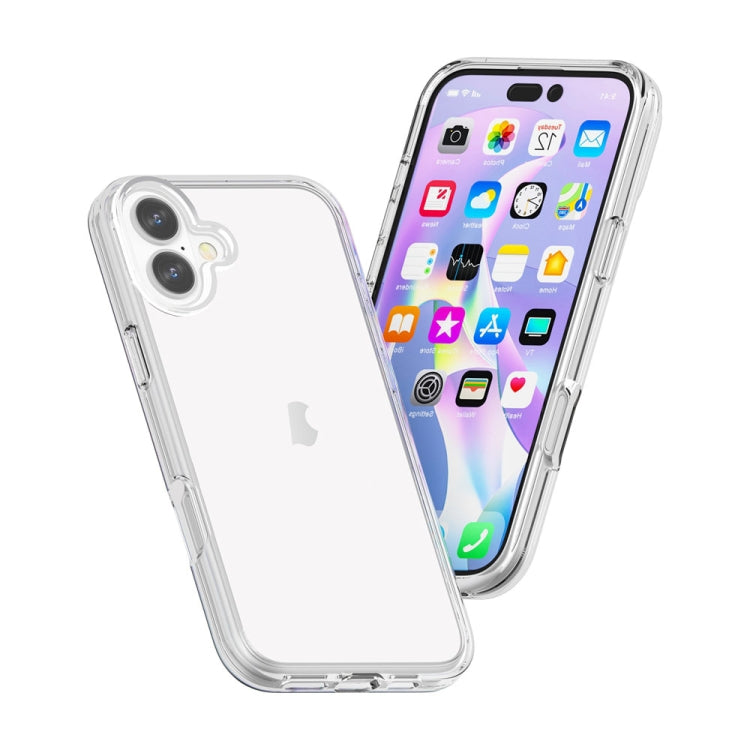 For iPhone 16 Plus Shockproof Terminator Transparent Phone Case(Transparent)