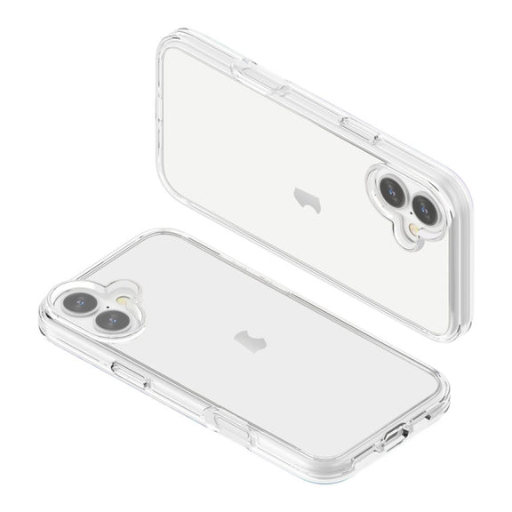 For iPhone 16 Shockproof Terminator Transparent Phone Case(Transparent)