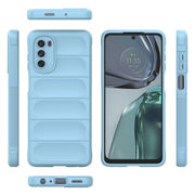 For Motorola Moto G62 5G Magic Shield TPU + Flannel Phone Case(Red)