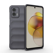 For Motorola Moto G73 5G Magic Shield TPU + Flannel Phone Case(Dark Grey)