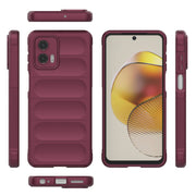 For Motorola Moto G73 5G Magic Shield TPU + Flannel Phone Case(Purple)