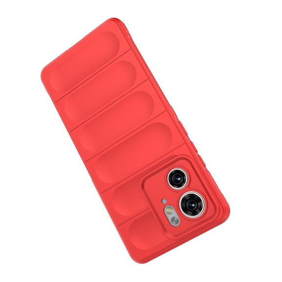 For Motorola Edge 40 5G Magic Shield TPU + Flannel Phone Case(Black)